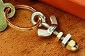 Silver & gold plated keyring : I'm nuts about you!