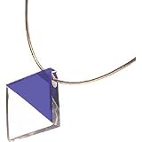 Val Saint Lambert Crystal Jewelry Ambiguity Pendant