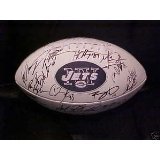 2011 NEW YORK JETS TEAM SIGNED AUTOGRAPHED FOOTBALL MATCHING HOLOGRAMS NUMBERS AND COA