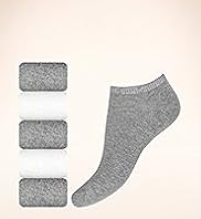 5 Pairs of Cotton Rich Plain Trainer Liner Socks