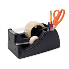 Officemate International Corp OIC96690 Heavy-Duty Tape Dispenser- Holds 2in. Roll and .75in. Roll- Black