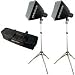 Adorama Budget Studio Monolight Softbox Kit #13, with 2 100 watt Second Budget Flashes, Light Stands, Two 12 x 12 Softbox & Softex Carrying Case.