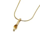 Oval Shaped Citrine, 14Kt. Yellow Gold. Citrine Pendant Necklace