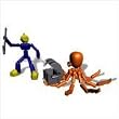 Alpha Male Diver With Octopus
