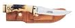 Schrade Uncle Henry's Golden Spike, Staglon, Plain, Leather Sheath
