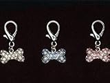 Crystal Bone Charm - Blue