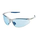 Body Spec Slings Sunglasses with Silver Frame and Blue Flash Mirror/Clear/Yellow Lenses