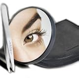 Tweezerman - Mirror & Tweezer Set in Black Leather Case