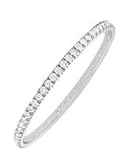 Diamond Eternity Bangle 14K White Gold 2.00 CT Diamonds