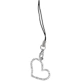 Crystalline Gem CUTE HOLLOW HEART Cell Phone Charm