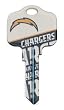 San Diego Chargers Kwikset KW1 House Key