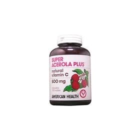 American Health Super Acerola Plus, Chewable 100 Tabs, 500 Mg