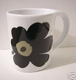 ZAK Designs Marrimekko Unikko Black Ceramic Mug - Set of 4