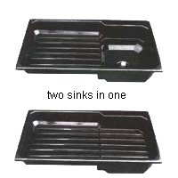 Adorama / Delta Plastic Convertible 4' Sink Without Deep Well Cover (Insert), 48"x29"x11"
