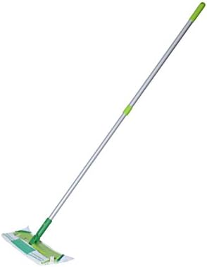 Bobiz Professional Washable All Surface Floor Flat Dust Mop with Telescoping Handle (One Microfiber Mop Pad Included)