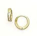 Jewelry : 14k Yellow 1.5 mm Square CZ Hinged Earrings