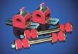 Energy Suspension 9.5162R Red Greaseable Front/Rear Sway Bar Bushing Set