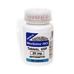 HealthPersonalCare: Meclizine Motion Sickness Prevention & Treatment   Bottle of 100