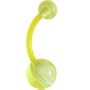 FLEXI Belly Ring - Yellow MARBLE 3/8