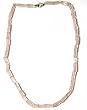 Chain Necklace In Rose Quartz Gemstone Healing Beads Handcrafted Jewelry India 17 inches(rosequartz003)