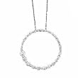 14k White Gold & Diamond Circle Journey Pendant Necklace- 18" (1.09ctw)