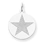 Sterling Silver Dallas Cowboys Large Round Disc Satin Charm - JewelryWeb