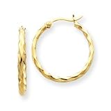 14k 2.25mm Twisted Hoop Earrings