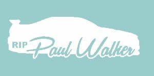 RIP Paul Walker Race Car 6 White style 2 VINYL Car Truck Decal Art Wall Sticker USA fast furious Race car Crotch Rocket by Vinyl Creations Custom Decal