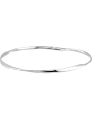 Wave-Style Bangle Bracelet Sterling Silver 85573