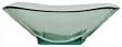 Clear Spanish Large Square Recycled Glass Bowl 14.25"D