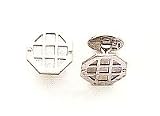 14kt White Gold Cuff Links
