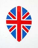 5 Sets - UNION JACK ENGLAND - Hard Poly flights
