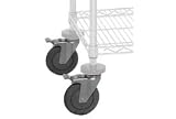 Caster Kit For Chrome Wire Shelving 4 Swivel With 2 Brakes
