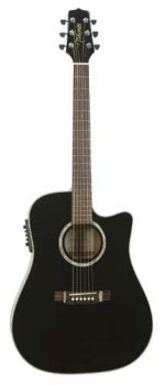 Childrens Toyshop  Musical Instruments : Takamine EG531SC Dreadnought Cutaway Acoustic-Electric Guitar (Black)