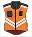 Vega Orange Motorcycle Safety Vest MV91120