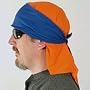 Skulldana Royal Blue and Orange Headwear