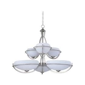 Maxim Lighting 85566WTSN Cupola ES Energy Smart 3 Light Two Tier Chandelier in Satin... by Maxim Lighting