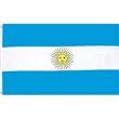 Argentina Nylon Flag With Pole, Flag Size: 6" x 9", Pole Length: 12"