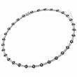 6 1/2Ct.T.W. Round Cut Sapphires, 1Ct.T.W. Round Brilliant Cut Diamonds, 14K White Gold. Sapphire Diamond Flower Necklace