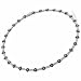6 1/2Ct.T.W. Round Cut Sapphires, 1Ct.T.W. Round Brilliant Cut Diamonds, 14K White Gold. Sapphire Diamond Flower Necklace