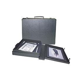 Florence Art Case Advance, Attache' Style Print Case, Leather Grain Laminated Wood Core, Size 11x14", Color Black
