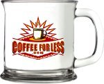 CoffeeForLess.com Glass Coffee Mug