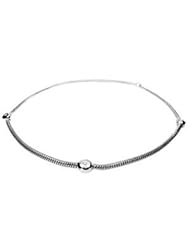 14K White Gold Snake Anklet Bracelet 10, with Bezel Set Diamonds