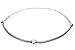 Jewelry : 14K White Gold Snake Anklet Bracelet 10'', with Bezel Set Diamonds