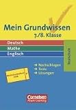 Produkt-Bild: Mein Grundwissen. 7./8. Klasse. Realschule