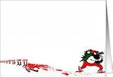Peace on earth, good will to men, and no more christmas trees killed by Christmas serial killers! Card