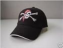 Pirate Baseball HAT Embroidered - Jolly Roger Skull on front, Surrender the Booty on back