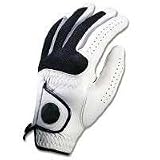 Golfhandschuh SWING Leder Herren-Gr. XXL weiss mit schwarz