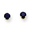 14k 4mm Round September/Sapphire Post Earrings