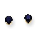 14k 4mm Round September/Sapphire Post Earrings